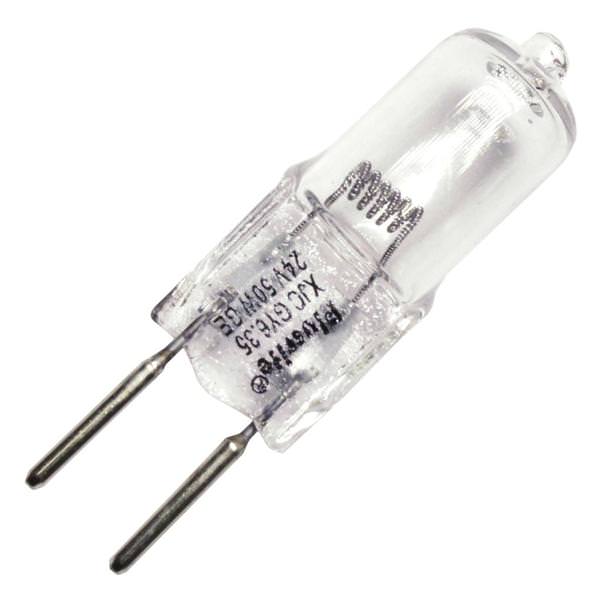 50W T3 Halogen Bi-Pin Lamp – 24V GY6.35 Base, 2850K Warm White, 10,000 Hr Life