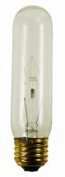 40-Watt T10 Clear Tubular Incandescent Lamp – Shatter Resistant, 130V, Medium E26 Base, 1,000-Hour Life