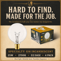 The Wax Warmer incandescent light bulb, 25W G16.5 E12, 100 CRI, dimmable