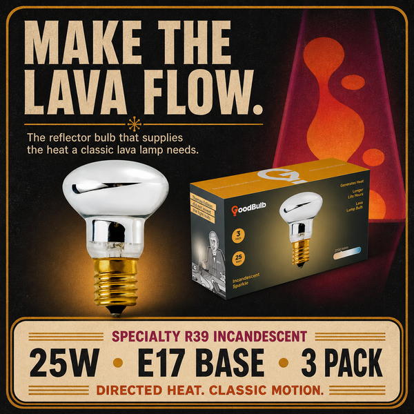 Lava Lamp Bulb, 25W R39 E17 Reflector, Replacement