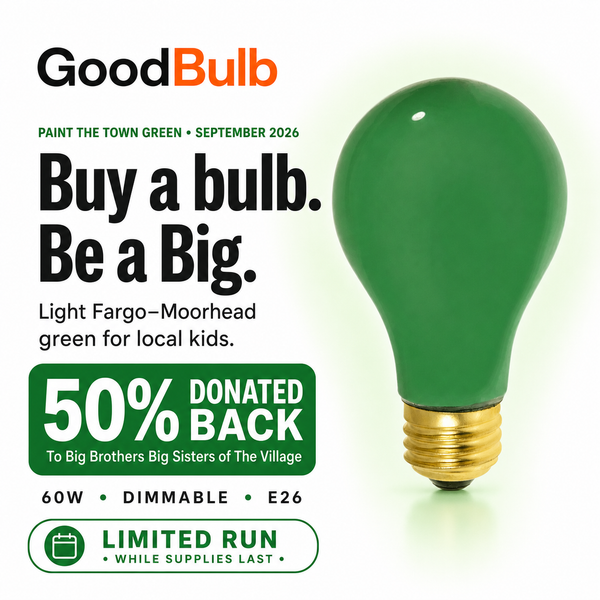 Green Incandescent Light Bulb, 60W, Green Glass, Dimmable, E26