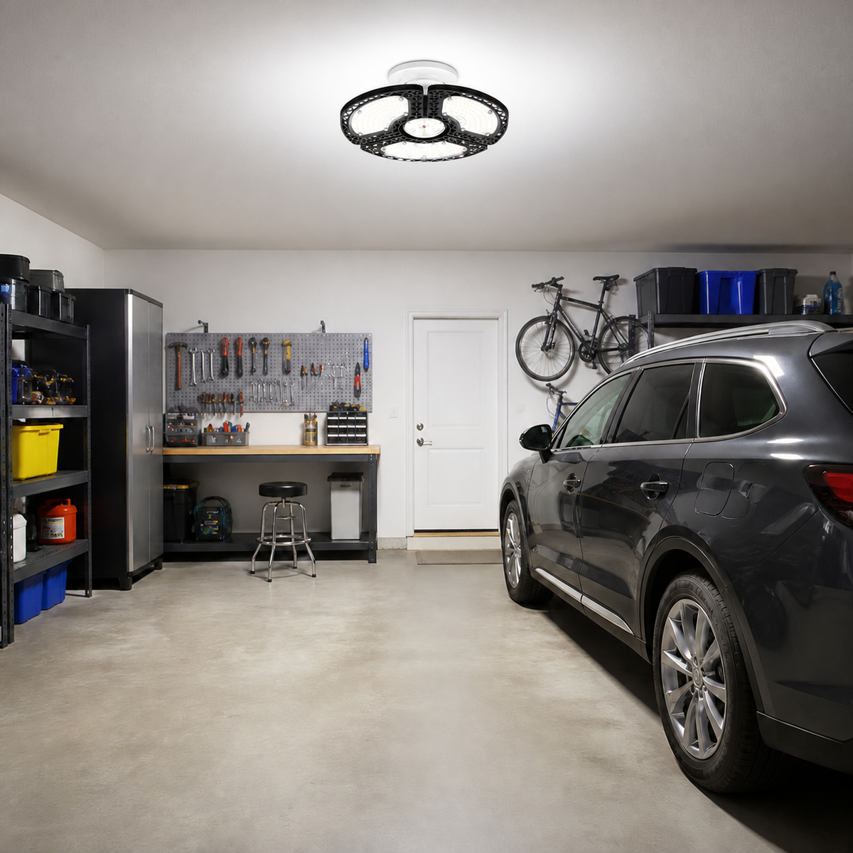 X-Wing 3-Panel Adjustable high output LED bulb, 5000K daylight, E26 / EX39 Mogul, 120-277V, HID/halogen replacement