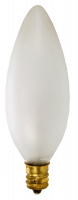 25W 130V CTF Frosted Decorative Incandescent Bulb – E12 Candelabra Base, Outside Frost Finish, 3,000 Hour Life
