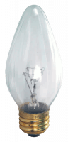 60-Watt F15 Clear Flame-Tip Incandescent Lamp – Shatter Resistant, 130V, E26 Medium Base, 1,500-Hour Life
