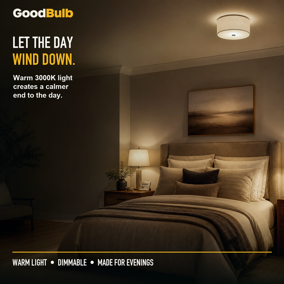 GoodBulb Warm White 3000K A19 LED bulb, made in USA, Fargo North Dakota