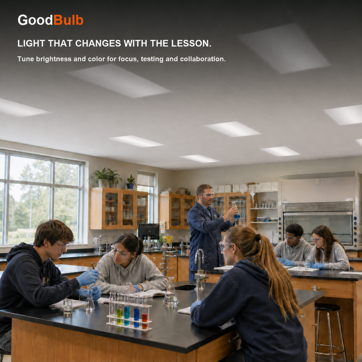 4FT LED T8 Tube 5 Color Select LED T8 tube, Selectable 3500K · 4000K · 5000K · 5700K · 6500K, G13 Bi-Pin, plug and play or ballast bypass, fluorescent replacement