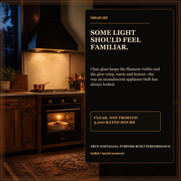 Oven Light Bulb, A15 Appliance Incandescent, High-Temp E26
