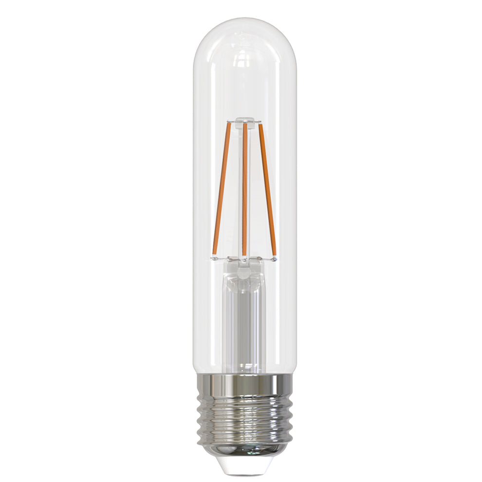 LED T9 3-Watt Filament Light Bulb – E26 Medium Base – 2700K Warm White – Clear Finish – 300 Lumens – 120V – Vintage Tubular Style LED