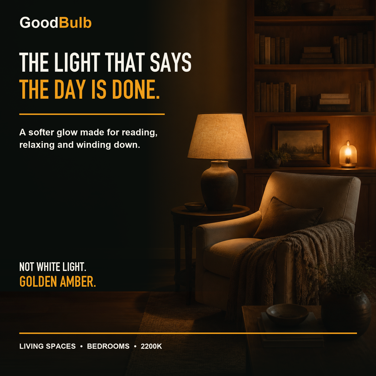 A19 Filament Nostalgic Amber LED filament bulb, amber glass, E26 Medium, dimmable vintage Edison style, 90 CRI