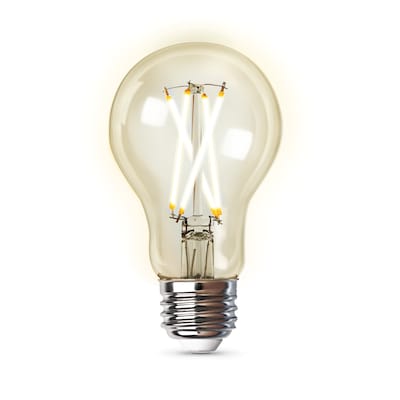 8.8W A19 Clear LED Light Bulb | 2700K Warm White | E26 Base | High CRI 90 | Dimmable | 120V | 15,000 Hour Life