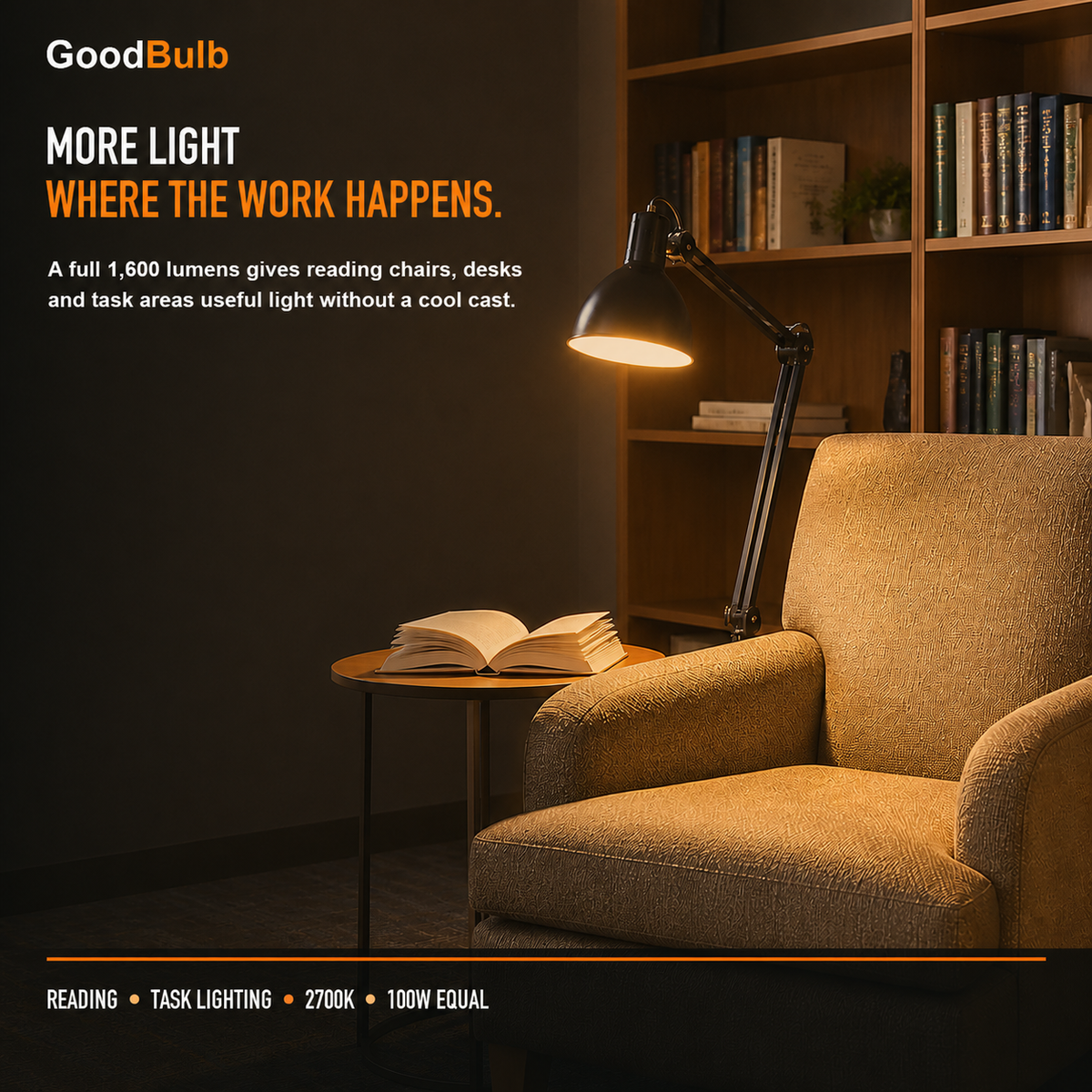 GoodBulb Soft White 2700K A19 LED bulb, made in USA, Fargo North Dakota