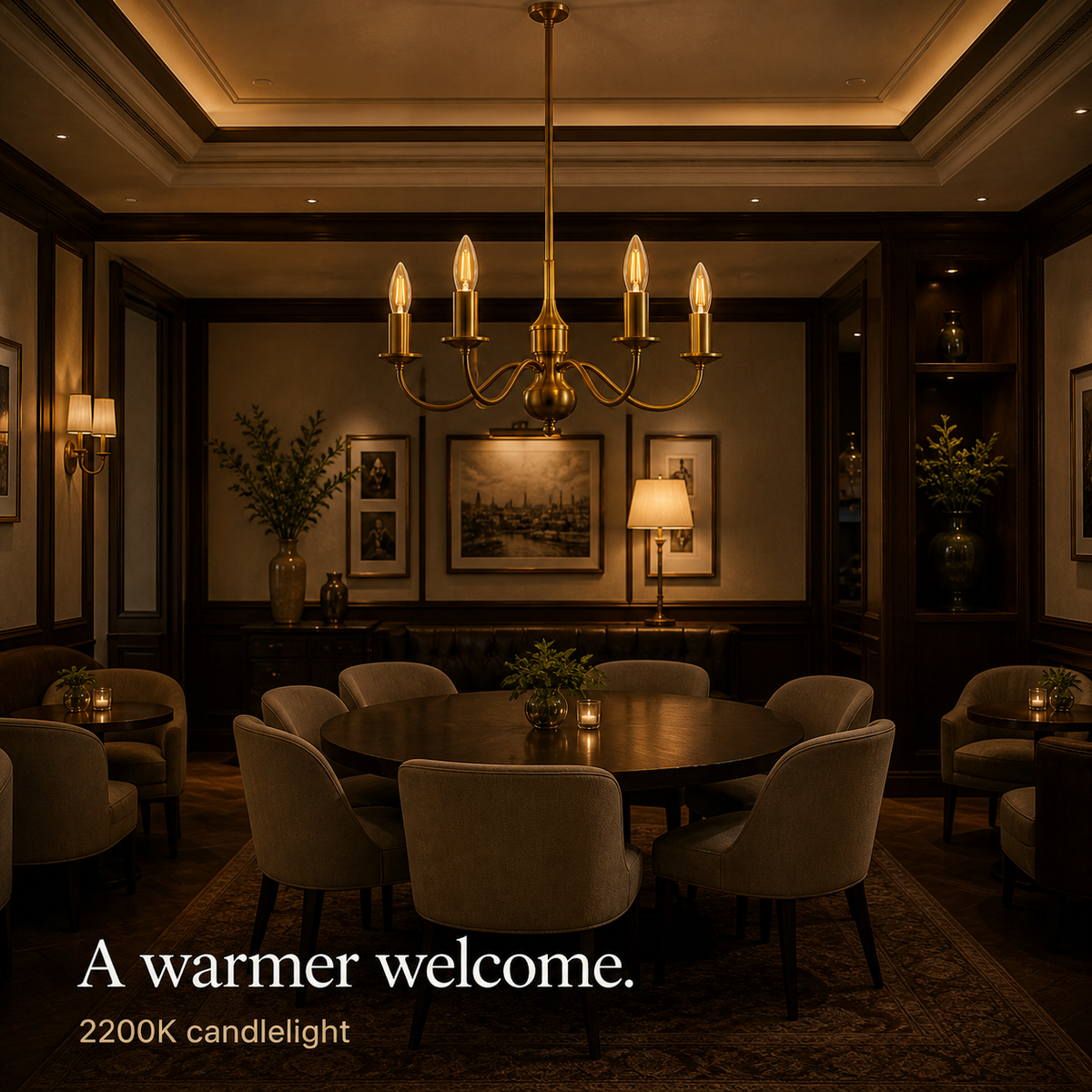 B11 Torpedo E26 Medium, Amber LED filament bulb, amber glass, E26 Medium, dimmable vintage Edison style, 90 CRI