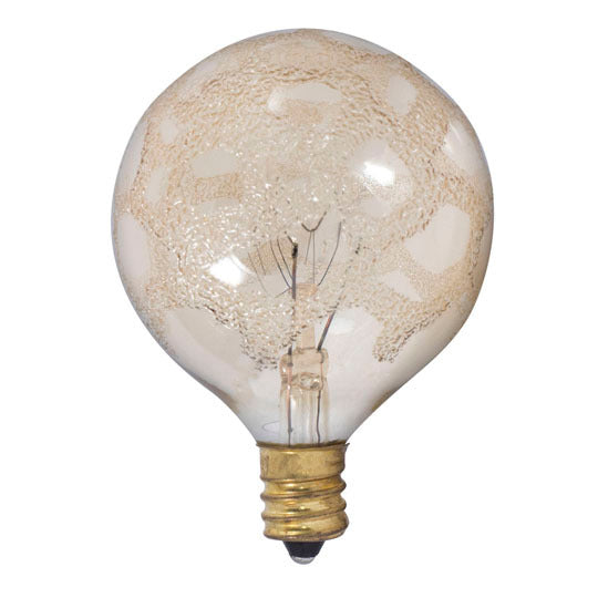 GoodBulb 40W G16.5 Amber Marble Decorative Globe Light Bulb – E12 Base, 120V, 260 Lumens, Dimmable Warm Glow for Chandeliers & Fixtures
