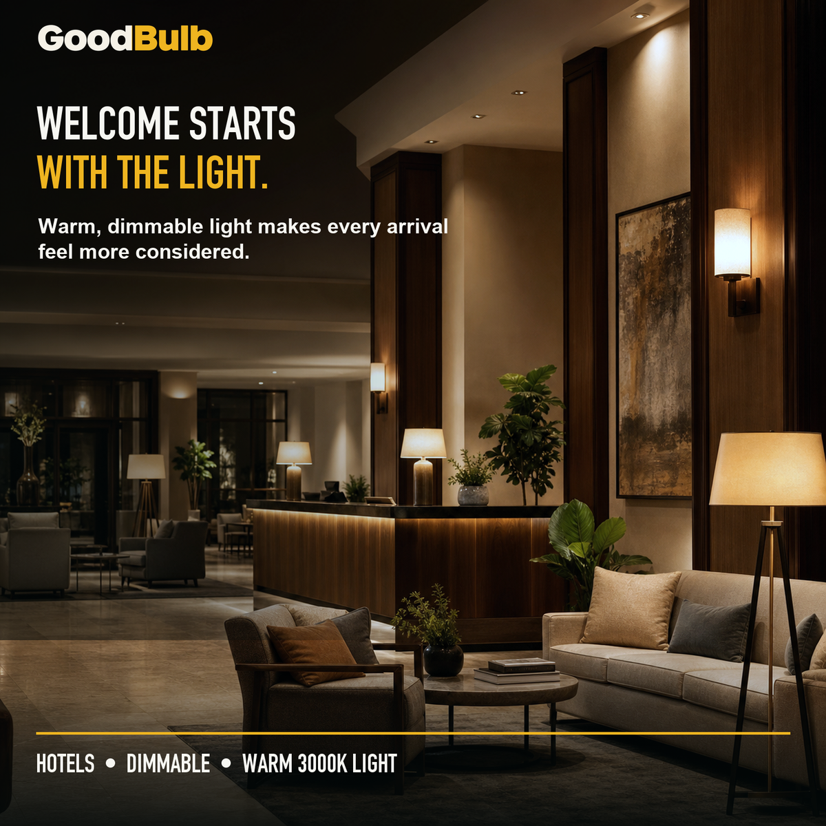GoodBulb Warm White 3000K A19 LED bulb, made in USA, Fargo North Dakota