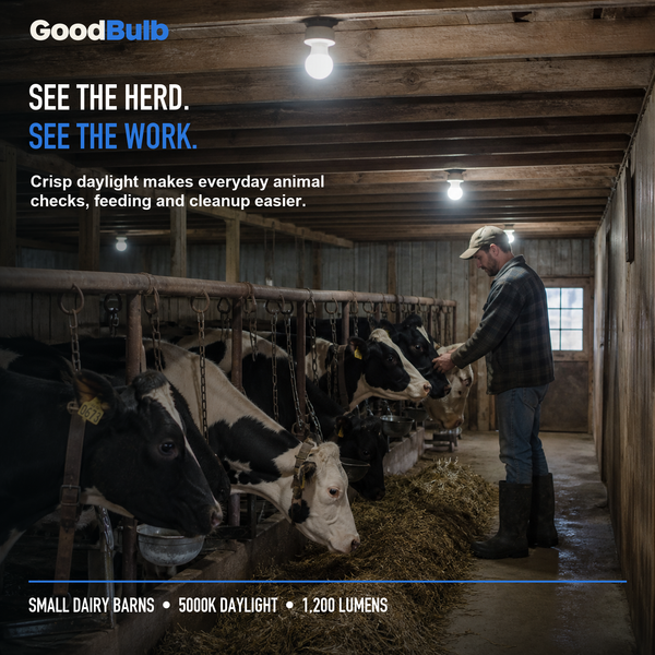 Made in America | 75W Equal | 1200 Lumens | LED A19 DAYLIGHT 5000K Bright, True Daylight