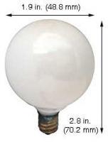 40W 130V G16 1/2 White Globe Bulb – Soft, Elegant Lighting