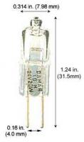 JC20 20W 24V G4 Clear Halogen Lamp – Precision T3 Bi-Pin Lighting
