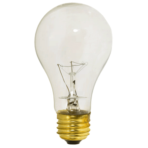 25 Watts - A19 Incandescent - 185 Lumens - 2500 Life Hours - 130 Volts - E26 Brass Base - Thicker Filament Design