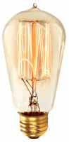 40ST18/ANTIQUE – 40-Watt ST18 Antique Edison Filament Bulb, 120V, 2000 Hours, E26 Medium Base, Clear Spiral Filament, Warm Glow