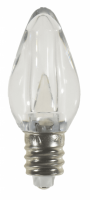 LEDC7 Daylight C7 LED Lamp – 0.58W, 100–130V, Transparent Finish, E12 Base, Bulk Pack of 25