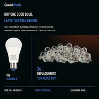 Made in America | 100W Equal | 1600 Lumens | LED A19 DAYLIGHT 5000K Bright, True Daylight