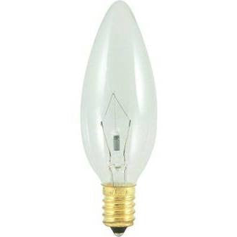 60W B10 Incandescent Bulb – E14 European Base, 130V, 610 Lumens, Dimmable, 360° Beam