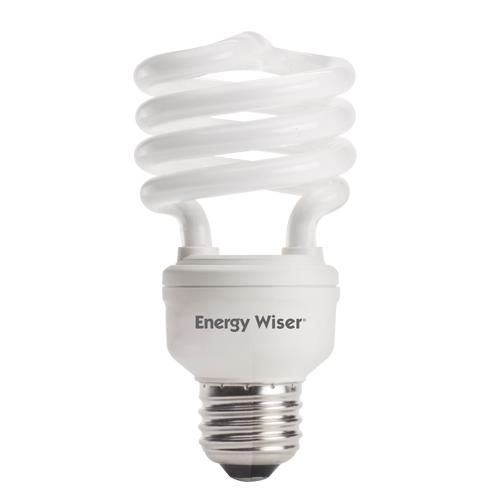 18W T2 Compact Fluorescent Coil Light Bulb – 5000K Daylight, E26 Medium Base, 120V, 82 CRI – Energy Efficient CFL Spiral Lamp