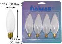 40W CTF Frosted Candelabra Light Bulb – 130V Decorative Flame Lamp with E12 Base, 3000 Hour Life