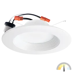 6" LED Downlight Retrofit – 15W – 1250 Lumens – 2700K–5000K CCT Selectable – E26 Base – 120V – Wet Rated – 5-Year Warranty