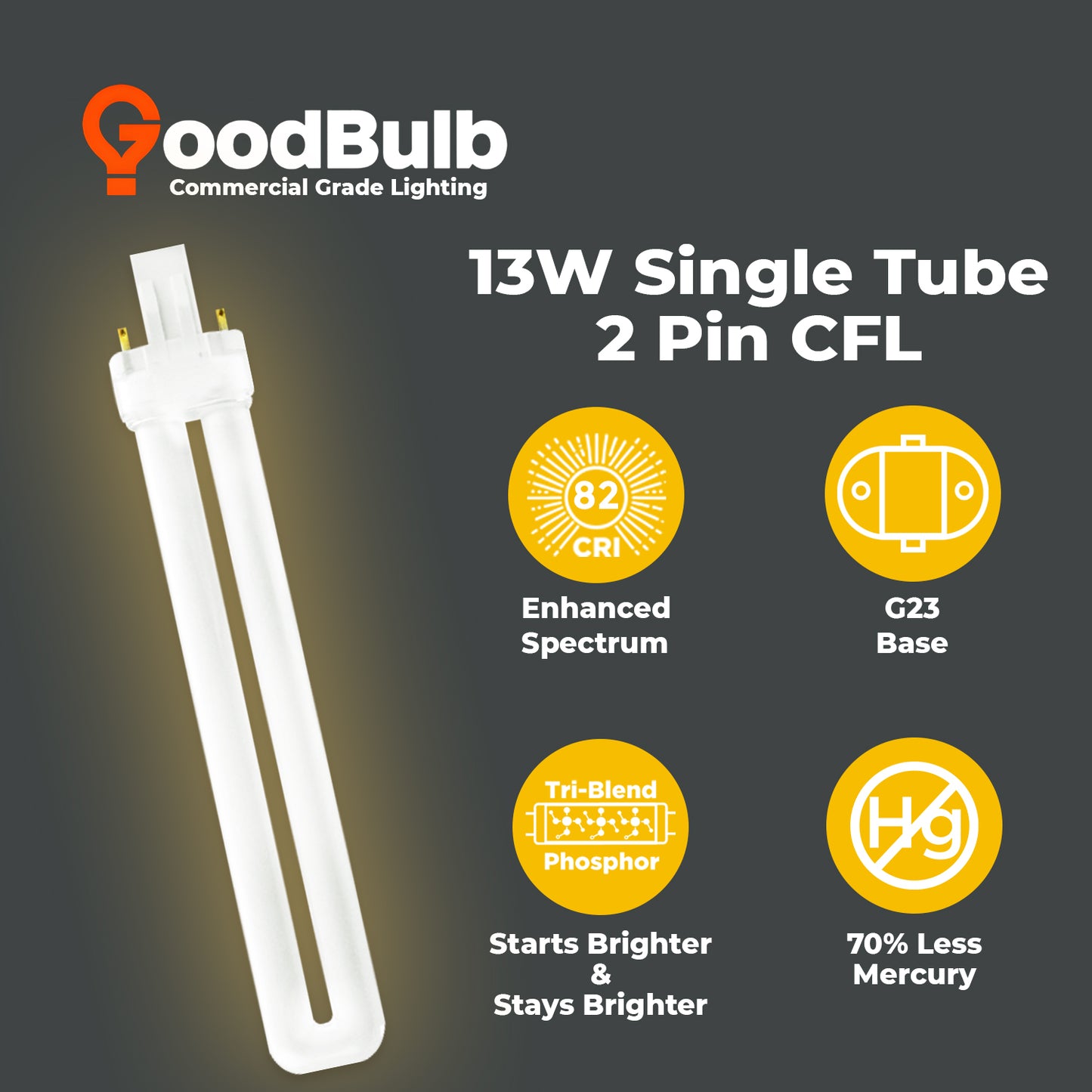 Energy-saving CF13W/827/ST/2P CFL bulb with warm white 2700K light – long life and eco-friendly lighting benefits