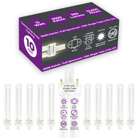 CF13W/GX23-2/865 Plug-In Compact Fluorescent Lamp – 6500K Full Spectrum, 780 Lumens, 2-Pin GX23-2 Base