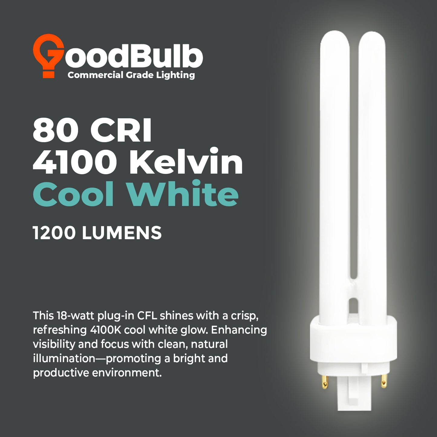 4100K Cool White color temperature chart for CF18W/841/DT/4P 18W Compact Fluorescent Double Twin Lamp