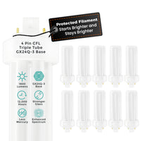 CF26W/841/TT/4P 26-watt triple tube compact fluorescent light bulb – 4100K cool white CFL with 4-pin base