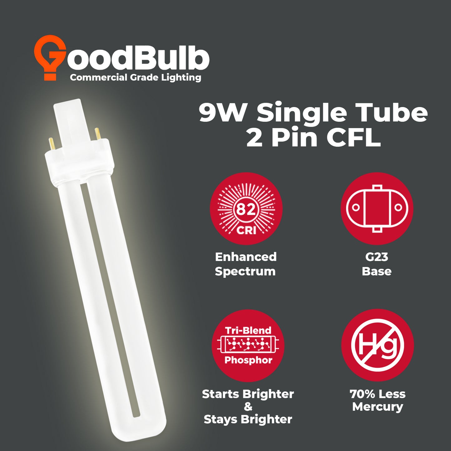 benefits of CF9W/835/ST/2P 9W CFL Plug-In Bulb 3500K Neutral White G23 Base