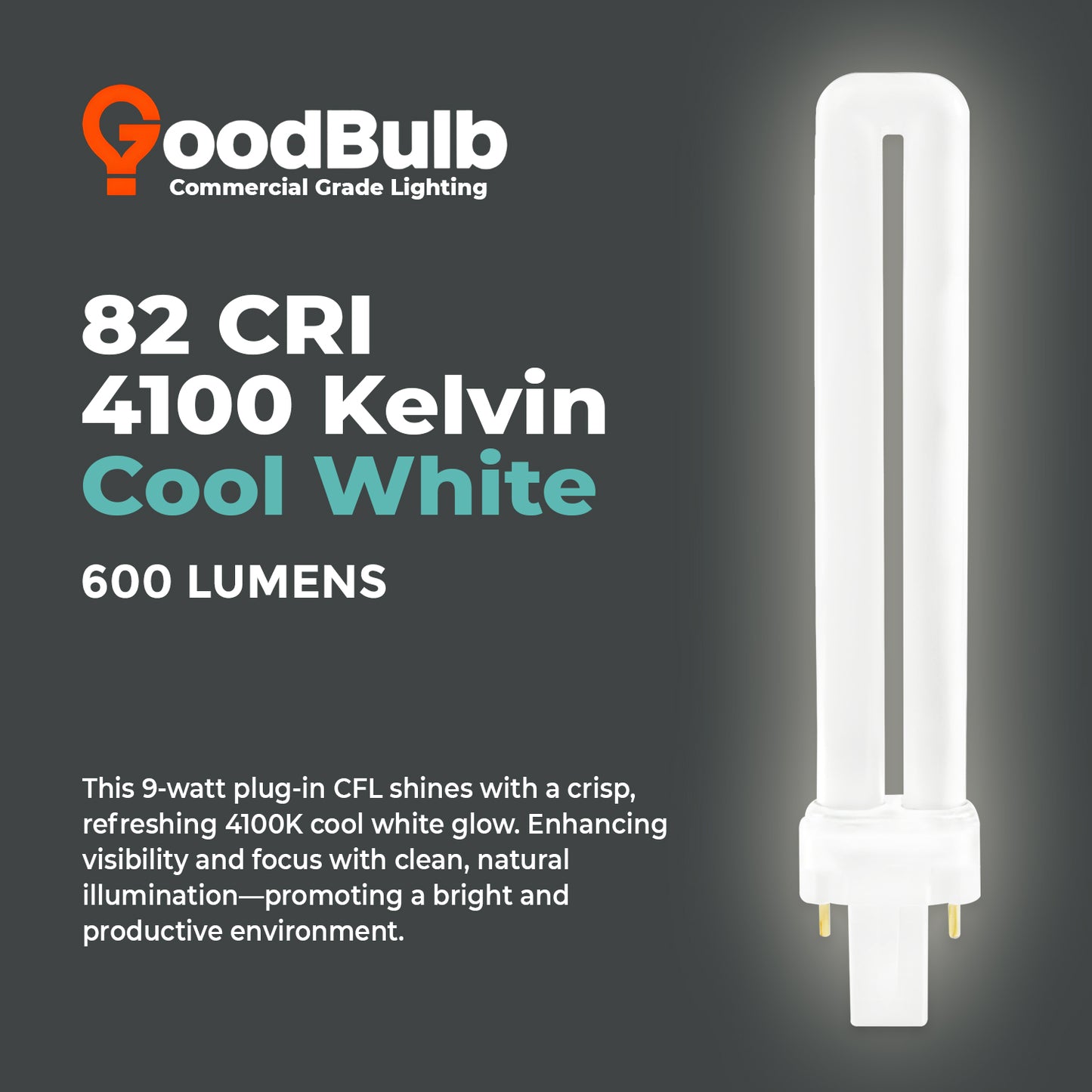 4100K Cool White color temperature chart for CF9W/841 Compact Fluorescent Plug-In Lamp