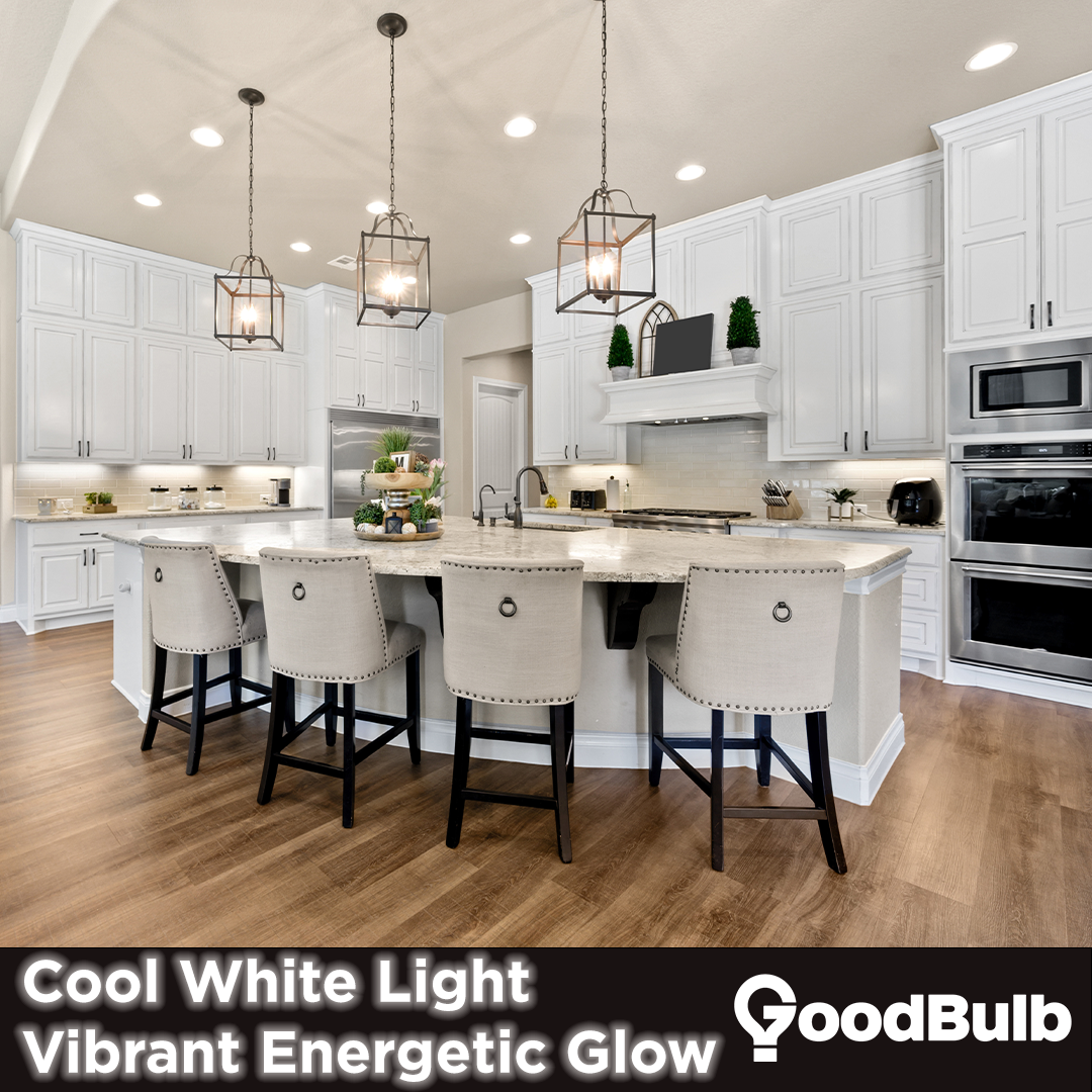 Cool white light with a vibrant energetic glow. Make your home stand out.