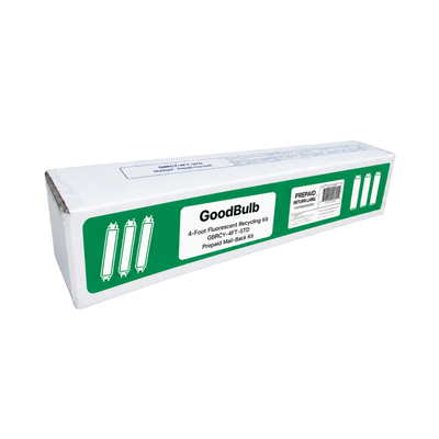 4-Foot Fluorescent Tube Recycling Kit, Prepaid Mail-Back