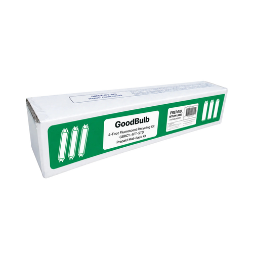 4-Foot Fluorescent Tube Recycling Kit, Prepaid Mail-Back