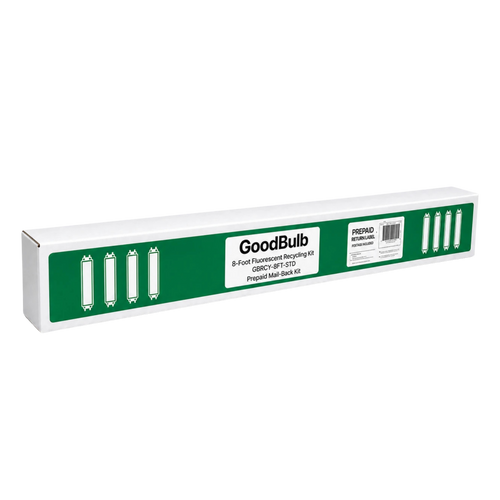 8-Foot Fluorescent Tube Recycling Kit, Long Lamps