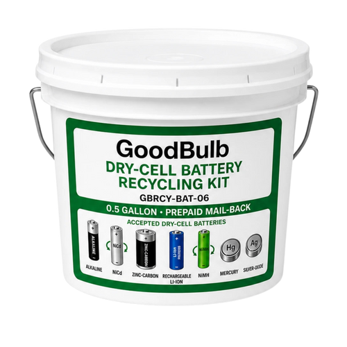 Dry-Cell Battery Recycling Kit 0.6-Gallon, Small