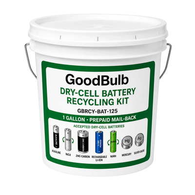 Dry-Cell Battery Recycling Kit 1.25-Gallon, Mid-Size
