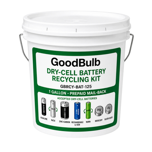 Dry-Cell Battery Recycling Kit 1.25-Gallon, Mid-Size