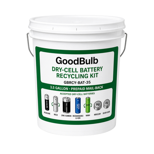Dry-Cell Battery Recycling Kit 3.5-Gallon, Mail-Back
