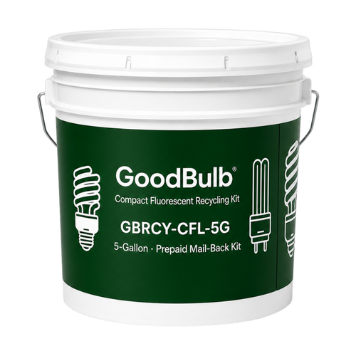 CFL Recycling Kit 5-Gallon, Bulk Compact Fluorescent
