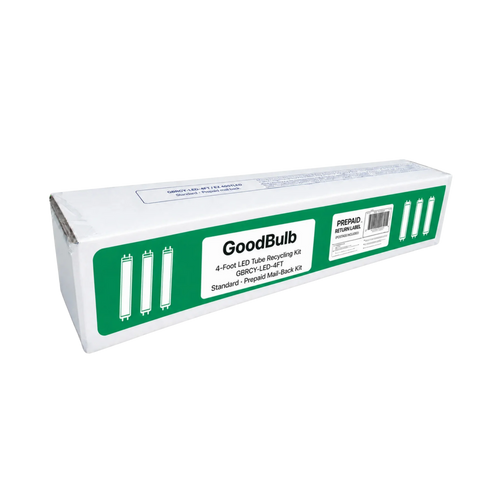 4-Foot LED Tube Recycling Kit, Prepaid Mail-Back