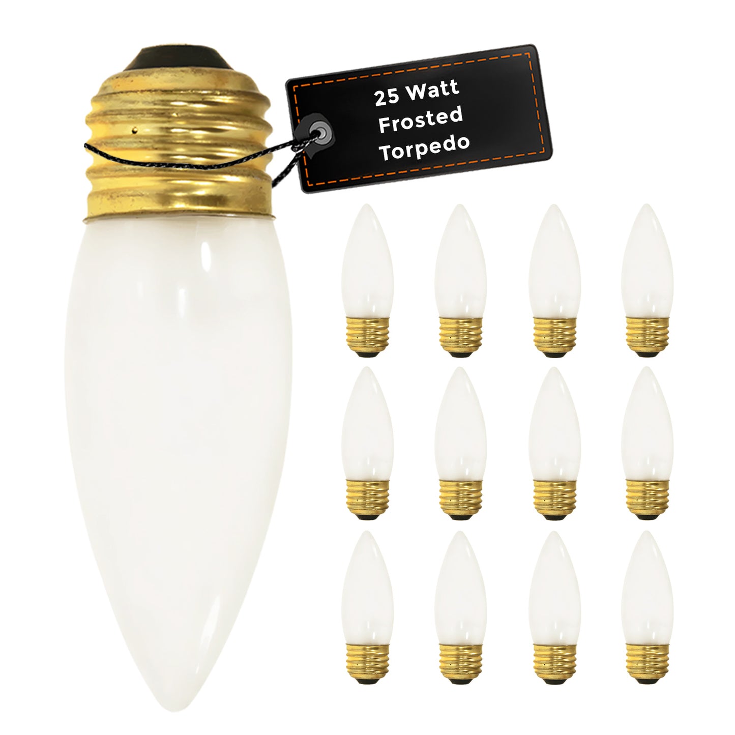 GB25ETF12 Classic Frosted Light Bulb – 25W Medium E26 Base – Soft White Incandescent