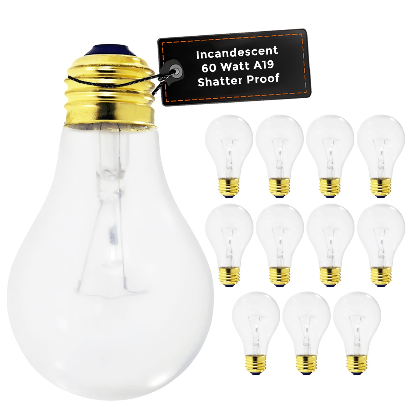 GB60WA19E26SG12 A19 Incandescent Light Bulb – 60W Soft White E26 Base – Standard Household Bulb
