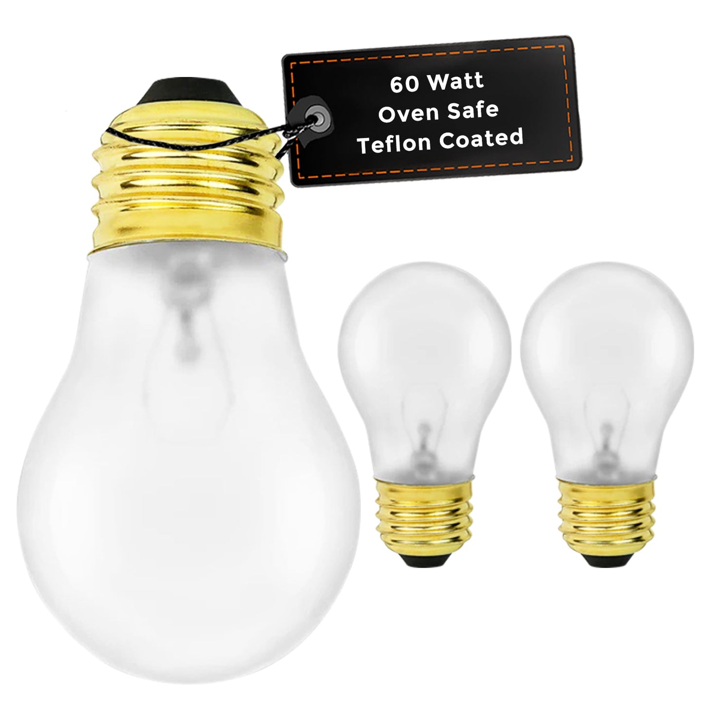 GoodBulb A15 60W Teflon Oven Light Bulb – 2700K Warm White E26 Medium Base, 120V Dimmable, Heat-Resistant Appliance Lamp
