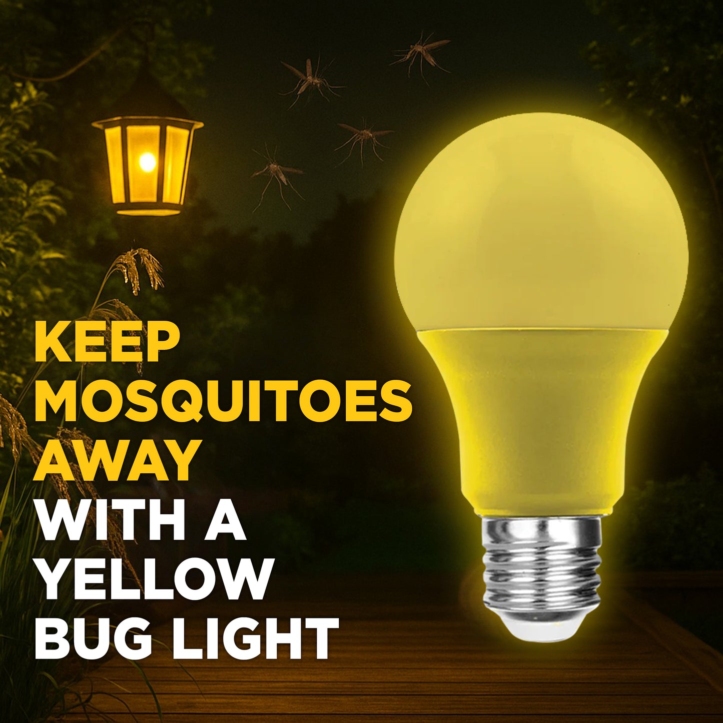 60 Watt EQUAL - 9 WATT A19 LED - E26 MEDIUM BASE - Open & Enclosed Rated - YELLOW