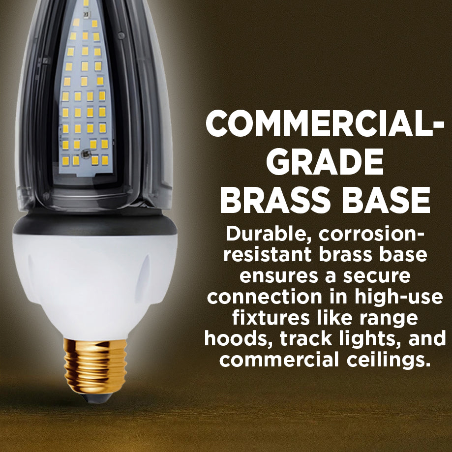 200w EQUIVALENT - 20 WATT NON-DIMMABLE LED ACORN - 84 CRI - PLATINUM PURE WHITE - 2400 LUMENS - 5000 KELVIN - ROUGH SERVICE - 50,000 HOURS & 5 YEAR